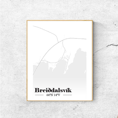 Breiðdalsvík Kortamynd