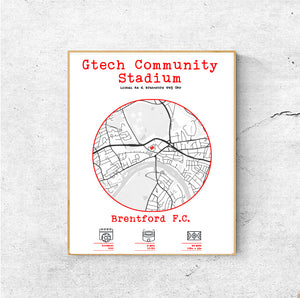 Gtech Community Stadium plakat - Brentford F.C.