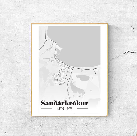 Sauðárkrókur Kortamynd