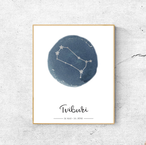 Stjörnumerki - Tvíburi plakat