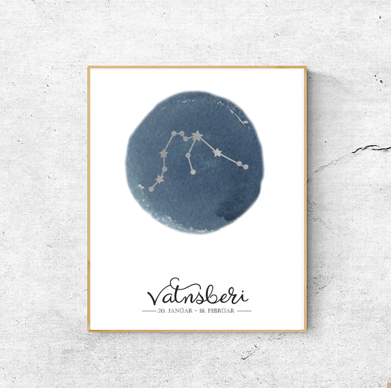 Stjörnumerki - Vatnsberi plakat