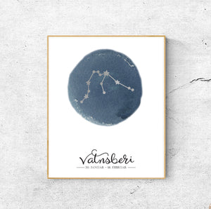 Stjörnumerki - Vatnsberi plakat
