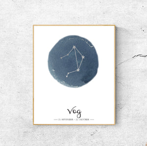 Stjörnumerki - Vog plakat